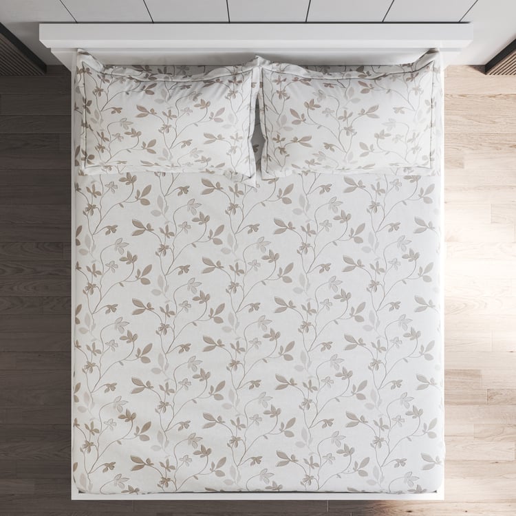 Ezra York Cotton 144TC Printed 3Pcs Queen Bedsheet Set