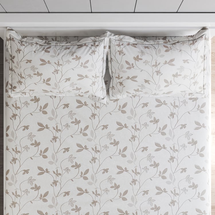 Ezra York Cotton 144TC Printed 3Pcs Queen Bedsheet Set