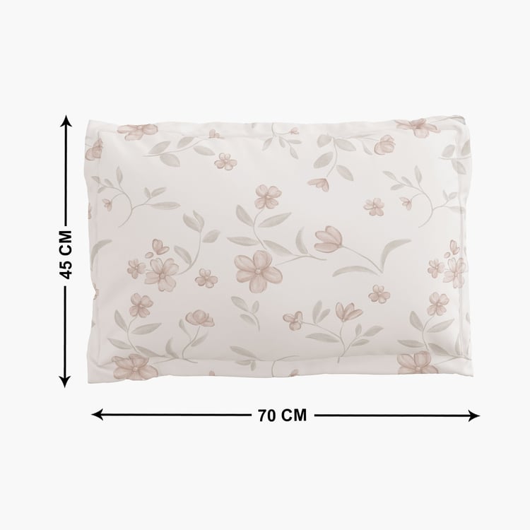 Ezra Rosee Mochai Set of 2 Cotton Floral Print Pillow Covers - 70x45cm