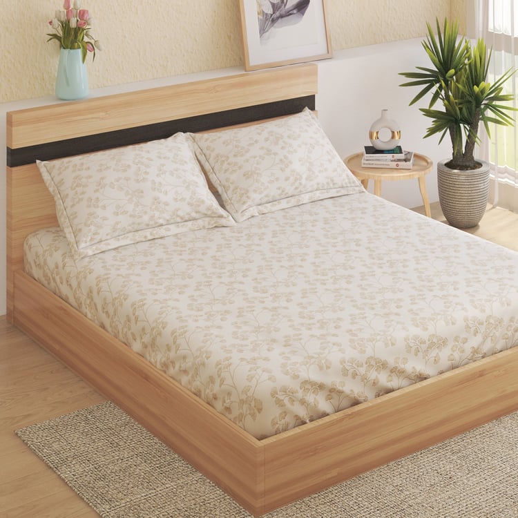 Anagha Corino Cotton 144TC Printed 3Pcs Queen Bedsheet Set