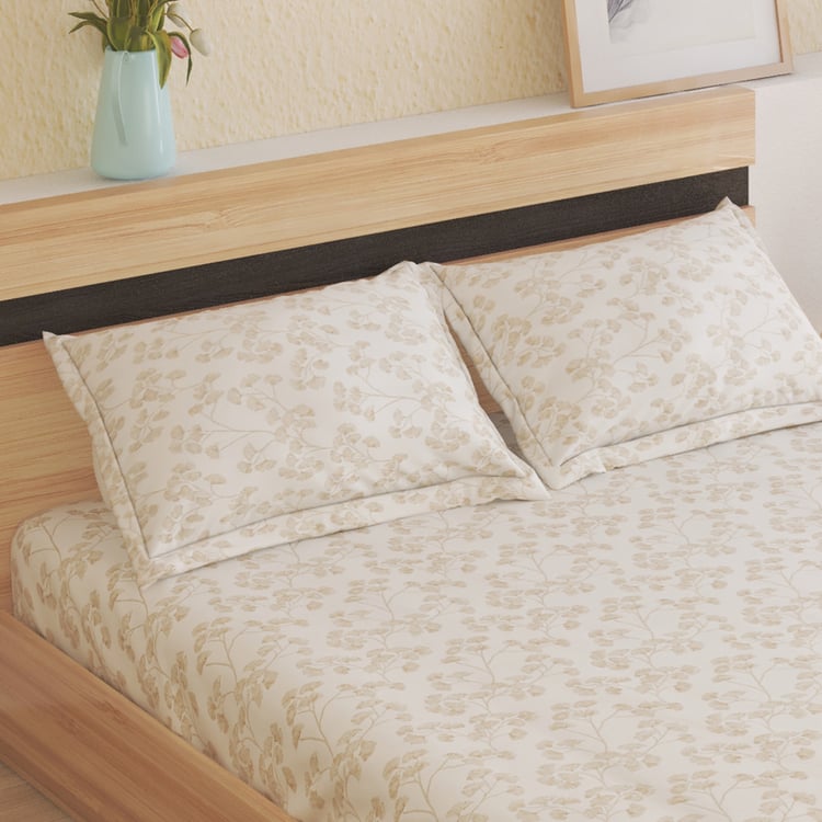 Anagha Corino Cotton 144TC Printed 3Pcs Queen Bedsheet Set