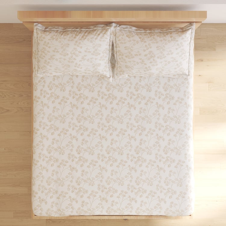 Anagha Corino Cotton 144TC Printed 3Pcs Queen Bedsheet Set