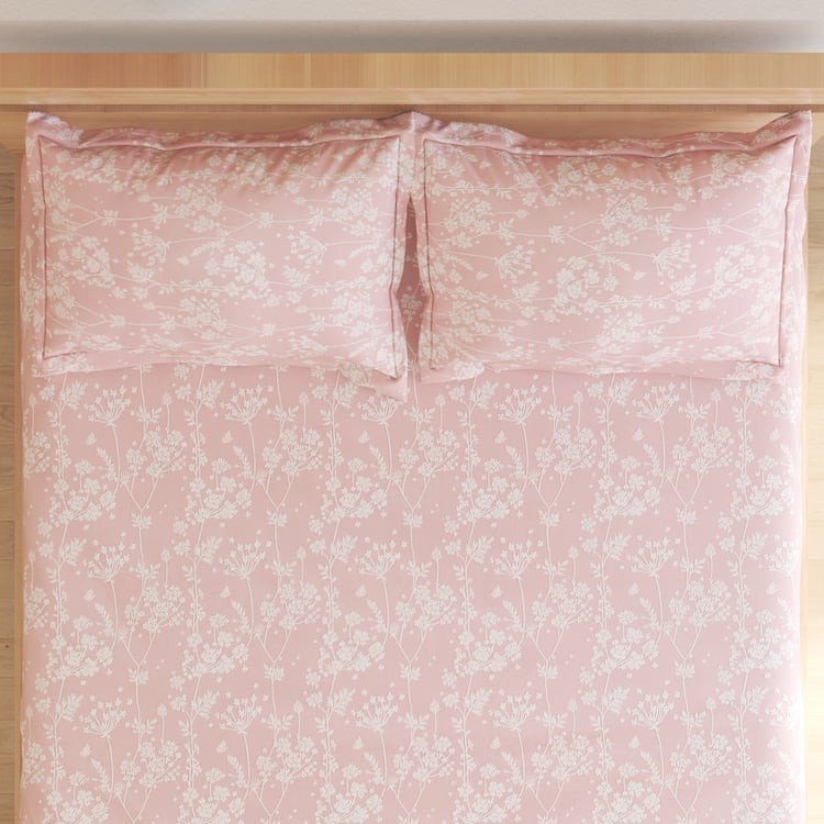 Ezra Silvertree Cotton 144TC Printed 3Pcs Queen Bedsheet Set