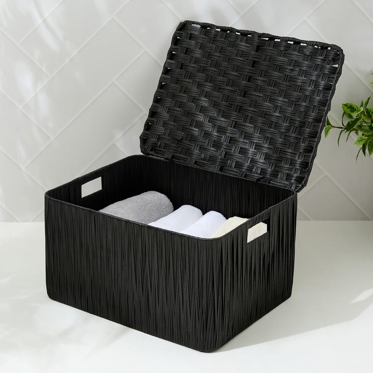 Wilton Camroon Polypropylene Storage Basket with Lid