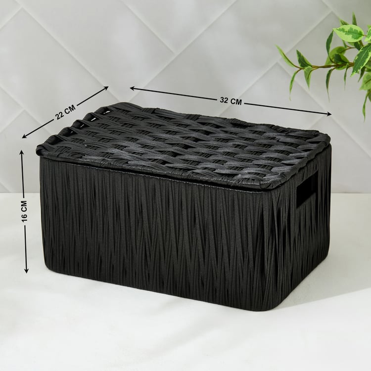 Wilton Camroon Polypropylene Storage Basket with Lid