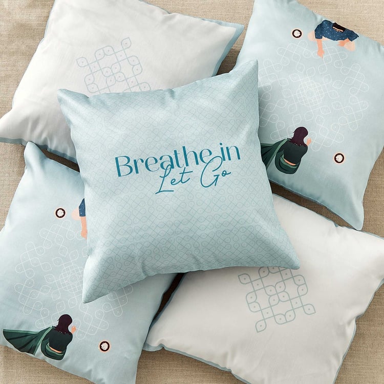 Vera Breathe Set of 5 Printed Cushion Covers - 40x40cm