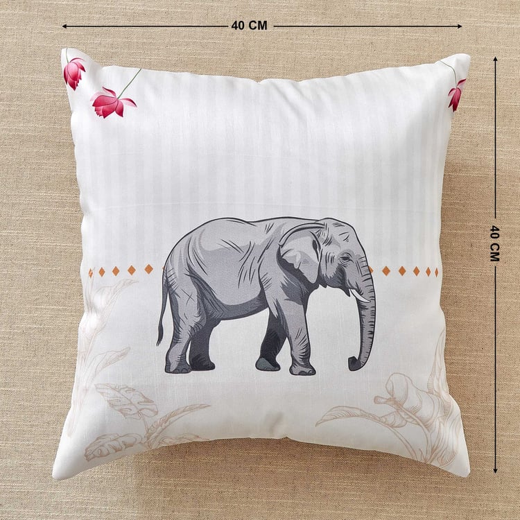 Vera Elephas Set of 5 Printed Cushion Covers - 40x40cm