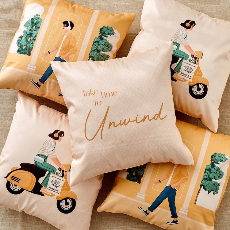 Vera Set of 5 Printed Cushion Covers - 40x40cm