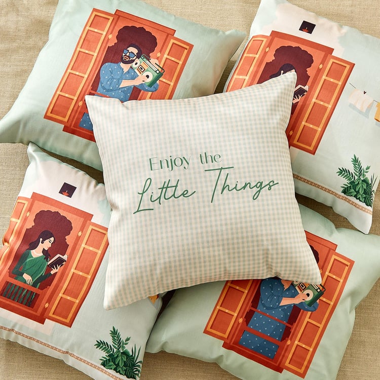 Vera Little Things Set of 5 Printed Cushion Covers - 40x40cm