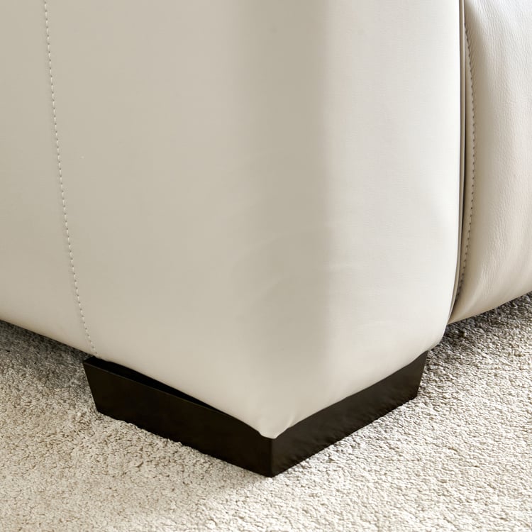 Angelo Half Leather 2-Seater Electric Recliner - Grey