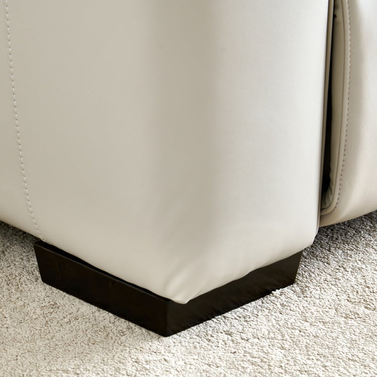 Angelo Half Leather 3-Seater Electric Recliner - Grey