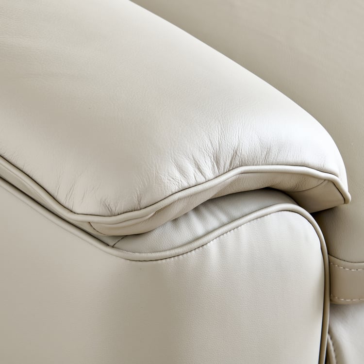 Angelo Half Leather 3-Seater Electric Recliner - Grey