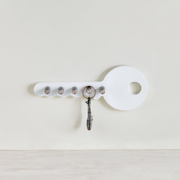Lock Wall Key Holder - White