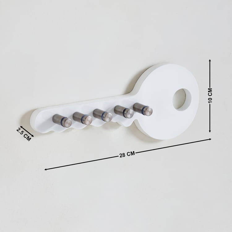 Lock Wall Key Holder - White