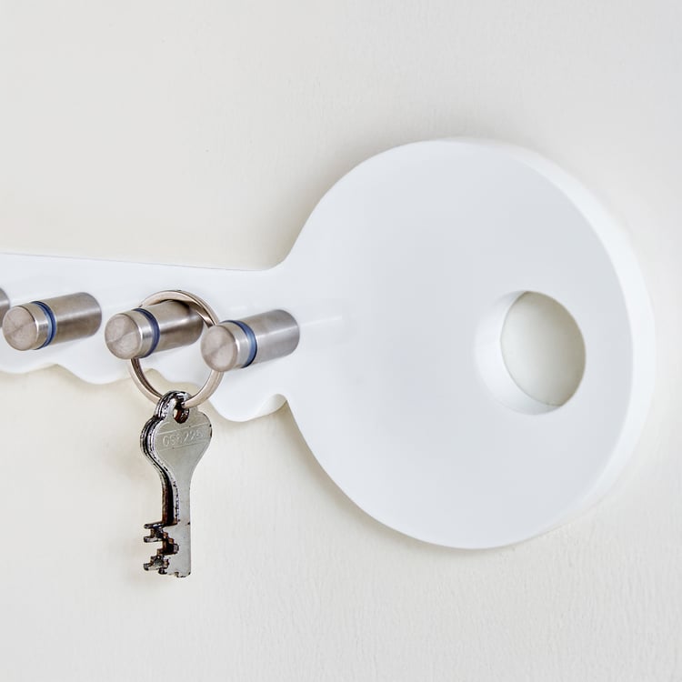 Lock Wall Key Holder - White