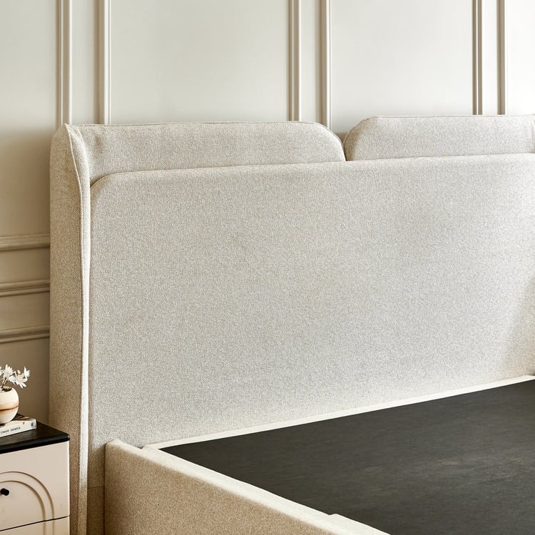 Saga King Bed - Beige