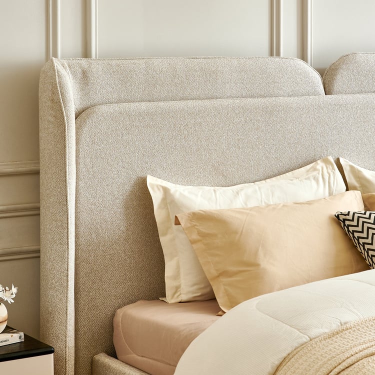 Saga King Bed - Beige