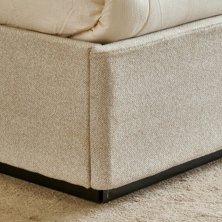 Saga Queen Bed - Beige