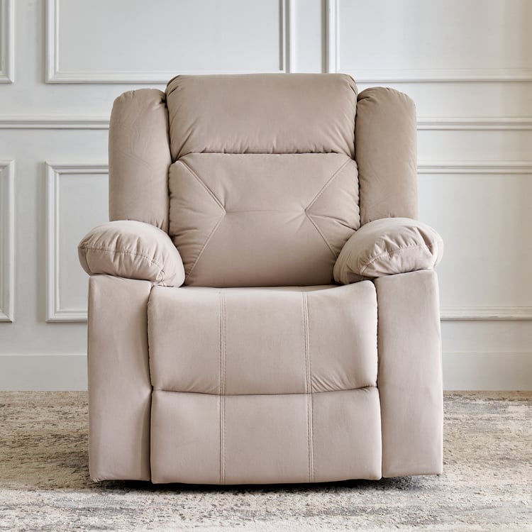 Helios Acropolis Fabric 1-Seater Electric Recliner - Greige