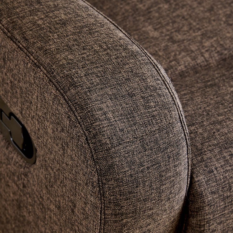 Helios Toledo Fabric 2-Seater Recliner - Brown