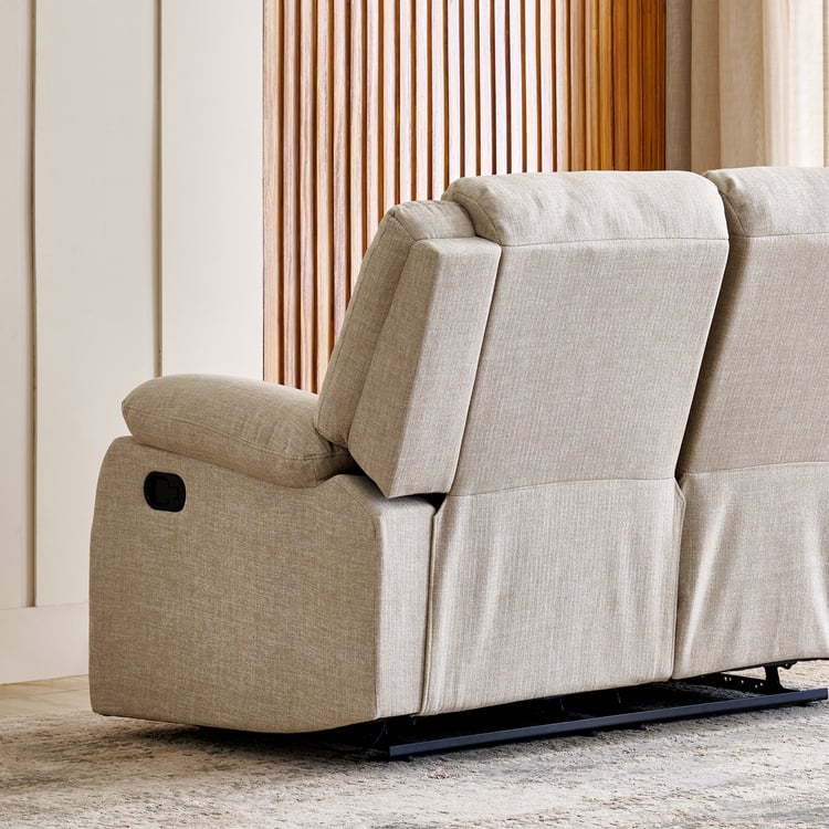 Helios Zurich Fabric 2-Seater Recliner - Beige