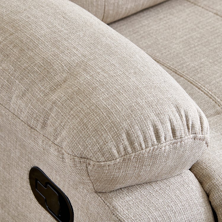 Helios Zurich Fabric 2-Seater Recliner - Beige