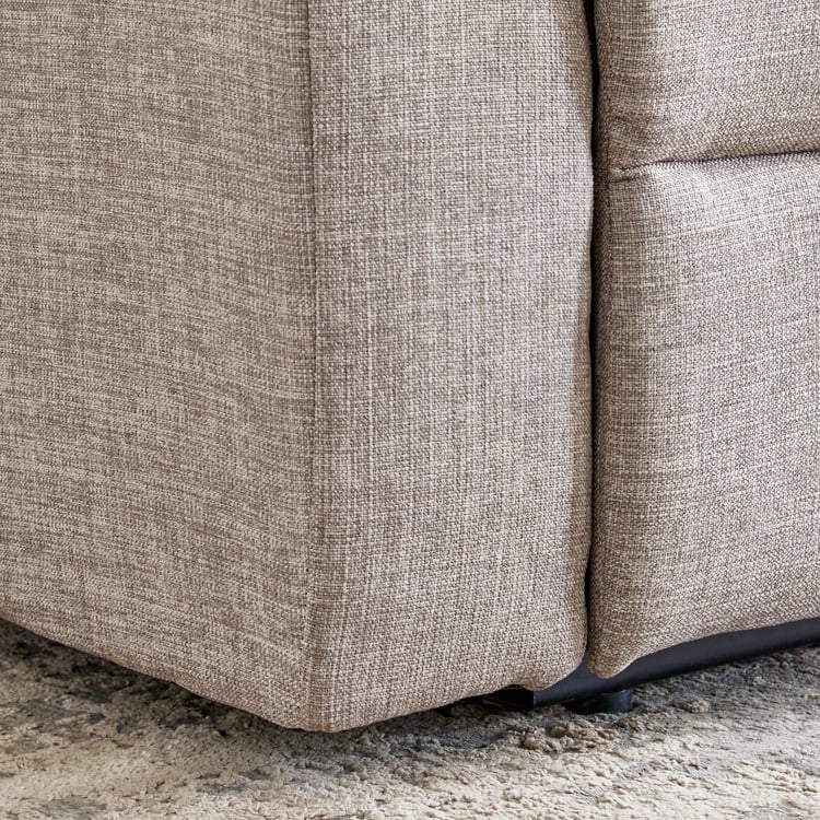 Helios Zurich Fabric 2-Seater Recliner - Brown