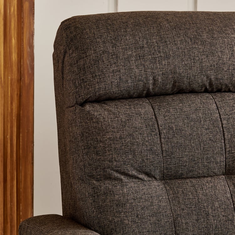 Helios Toledo Fabric 3-Seater Recliner - Brown