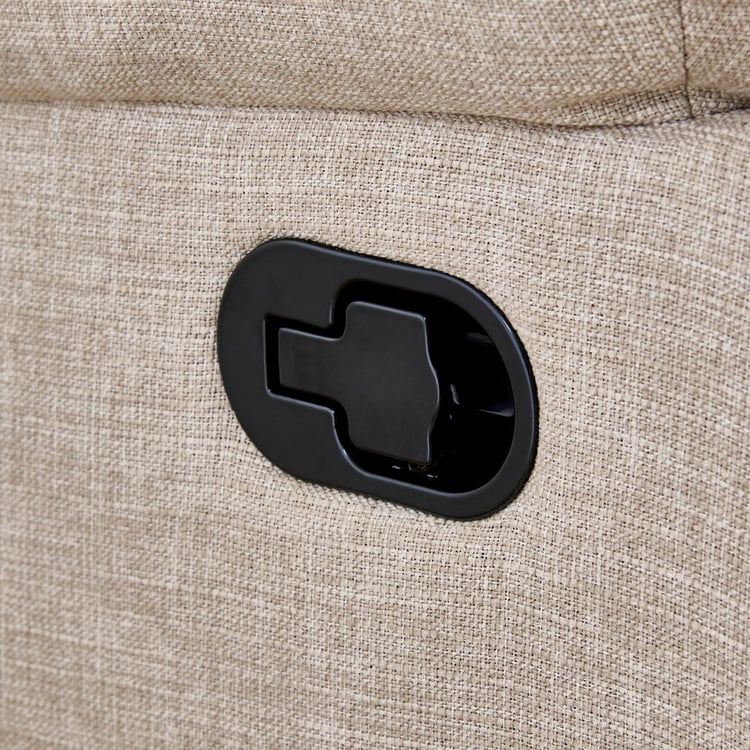 Helios Zurich Fabric 3-Seater Recliner - Beige