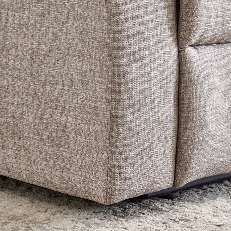 Helios Zurich Fabric 3-Seater Recliner - Brown