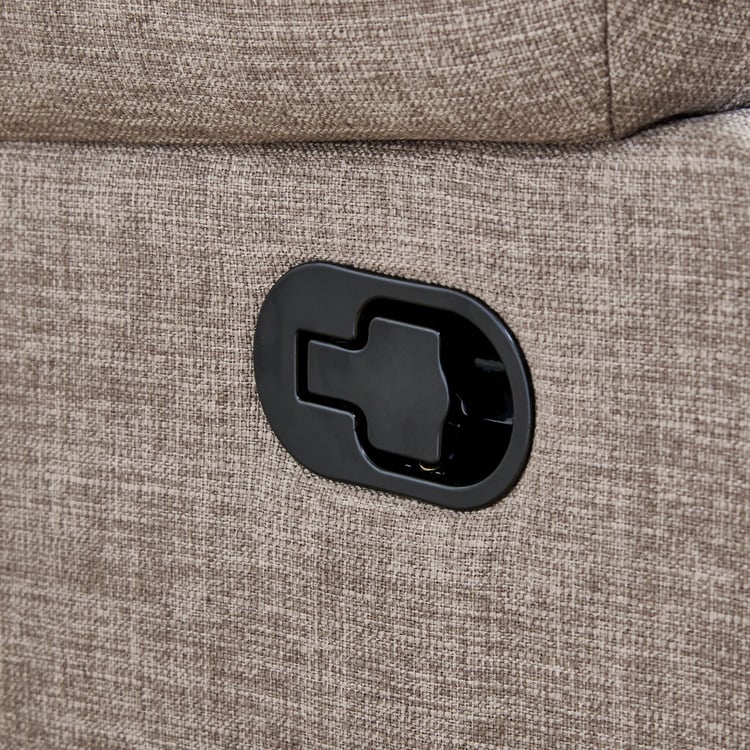 Helios Zurich Fabric 3-Seater Recliner - Brown