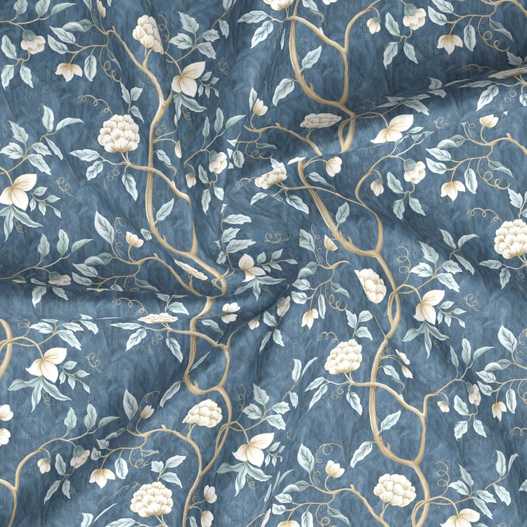 BOUTIQUE LIVING Royal Essence Cotton 400TC Floral Print 5Pcs Super King Bedsheet Set