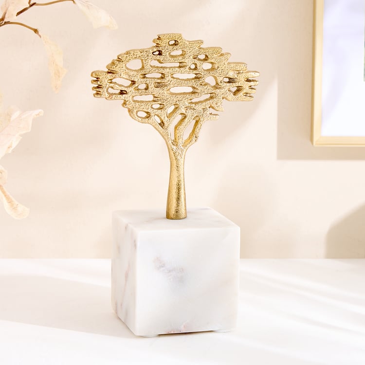 Oro Aluminium Tree of Life Table Accent - Small