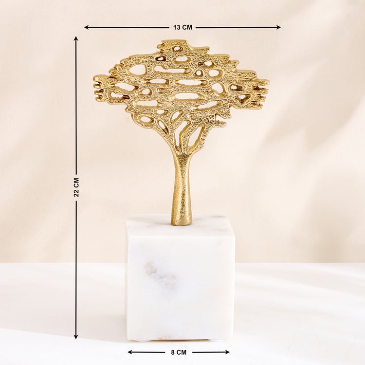 Oro Aluminium Tree of Life Table Accent - Small