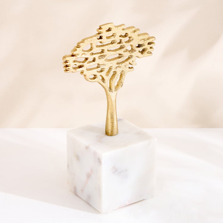 Oro Aluminium Tree of Life Table Accent - Small