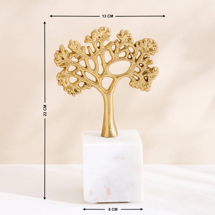 Oro Aluminium Tree of Life Table Accent - Small