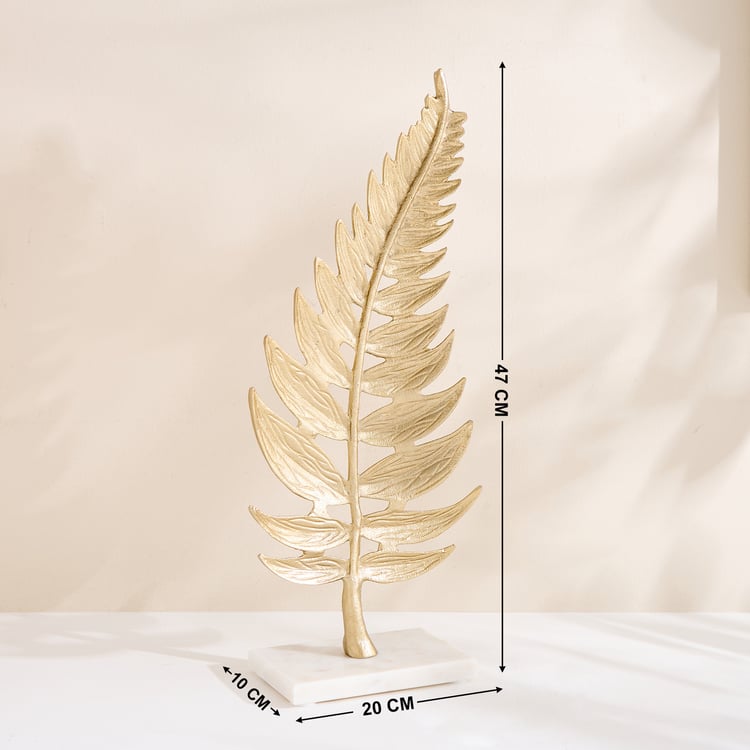 Oro Aluminium Palm Tree Table Accent