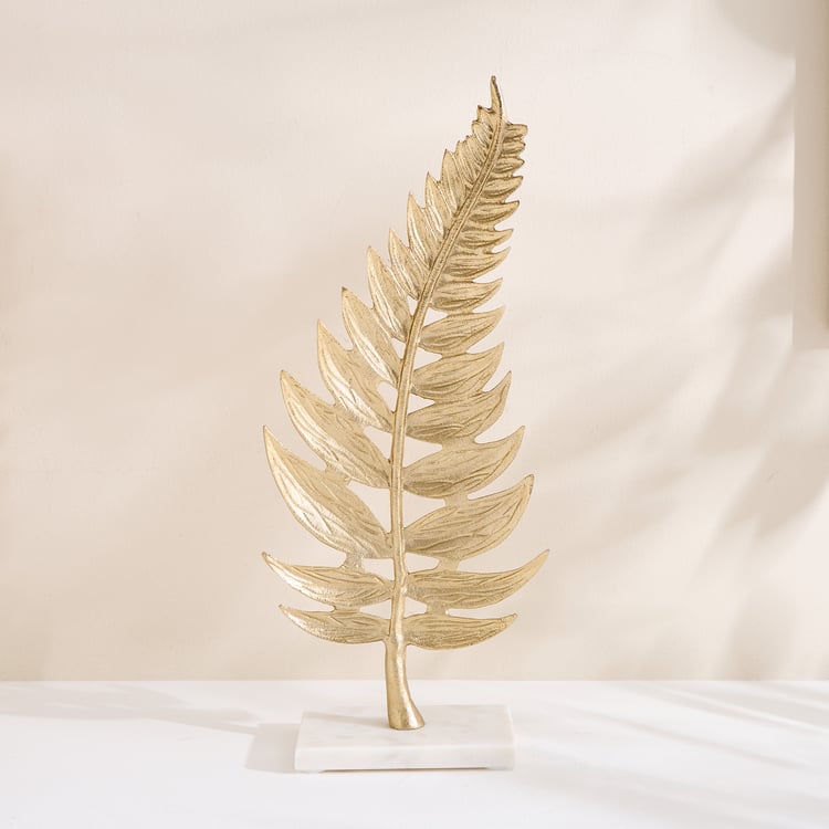 Oro Aluminium Palm Tree Table Accent