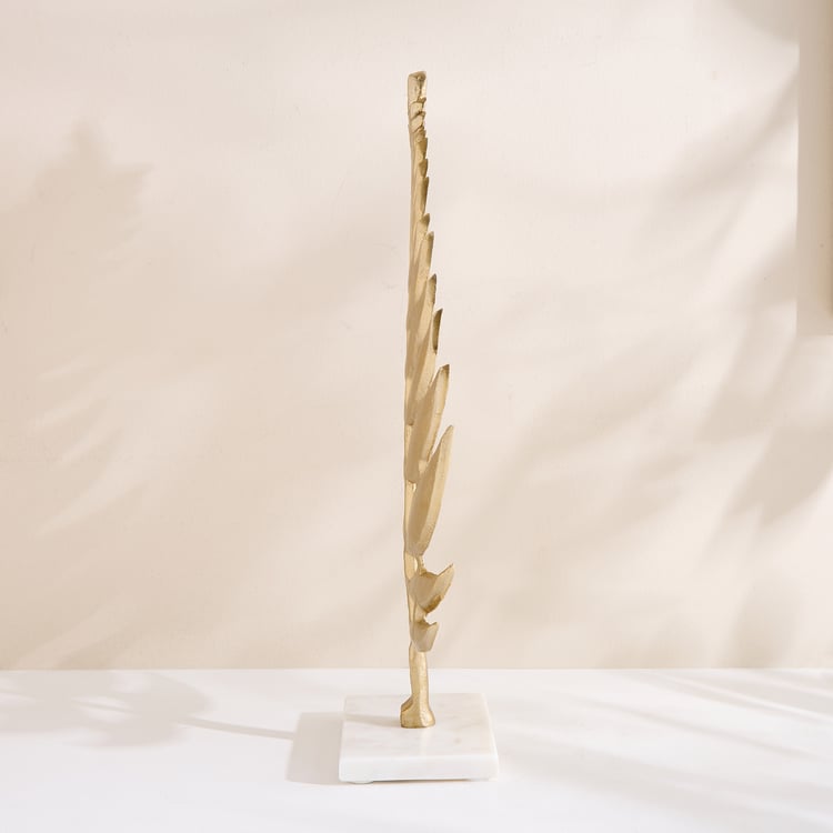 Oro Aluminium Palm Tree Table Accent