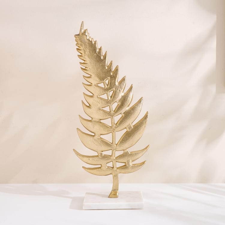 Oro Aluminium Palm Tree Table Accent