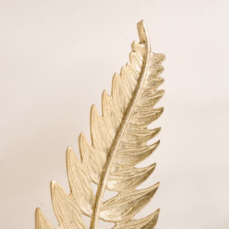 Oro Aluminium Palm Tree Table Accent