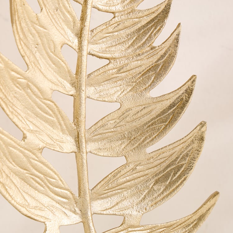 Oro Aluminium Palm Tree Table Accent