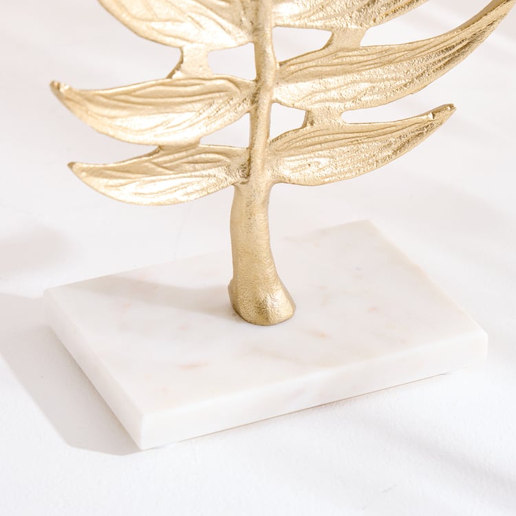 Oro Aluminium Palm Tree Table Accent