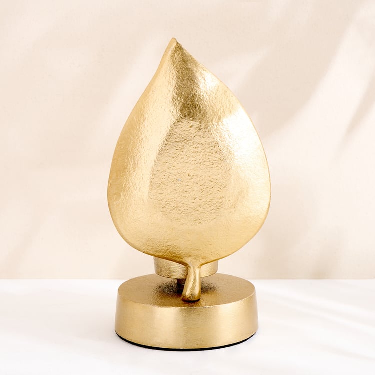 Oro Aluminium Leaf T-Light Holder