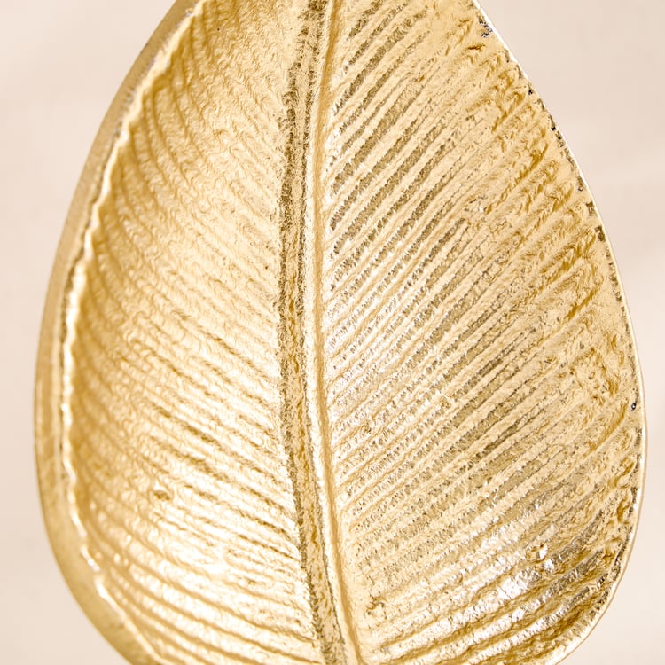 Oro Aluminium Leaf T-Light Holder