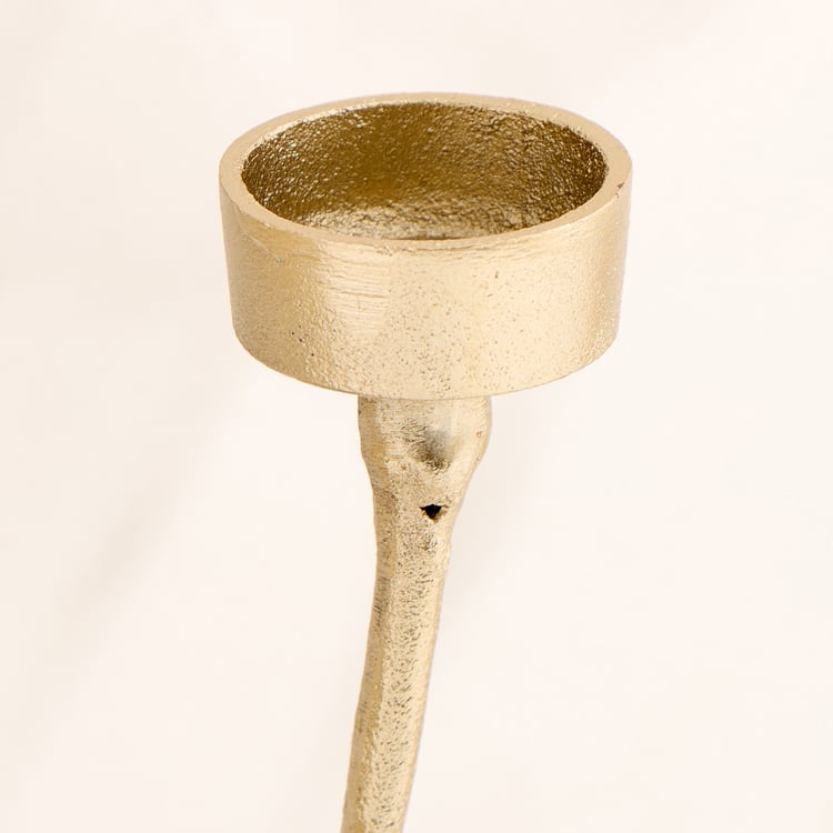 Oro Aluminium Tree Multi Pedestal T-Light Holder