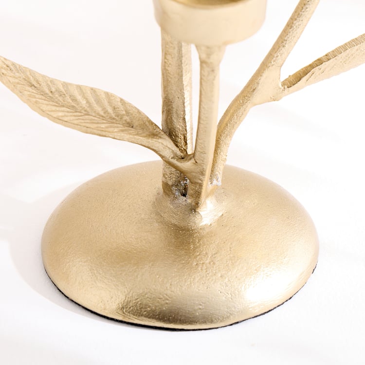 Oro Aluminium Tree Multi Pedestal T-Light Holder