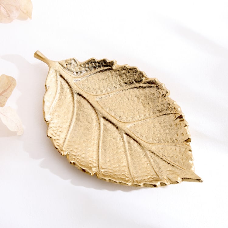 Oro Aluminium Leaf Decorative Platter