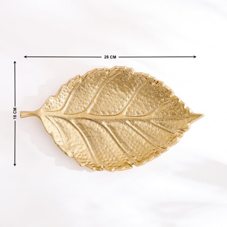Oro Aluminium Leaf Decorative Platter