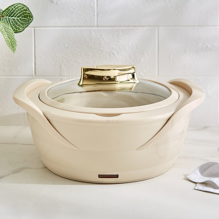 Auri Glazic Stainless Steel Electric Food Warmer Casserole with Lid - 1.5L